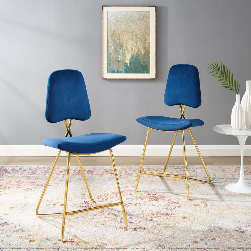 Ponder Counter Stool Performance Velvet Set of 2 image number 1