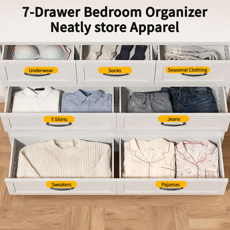 Pelkan 7-Drawer Metal Dresser image number 8