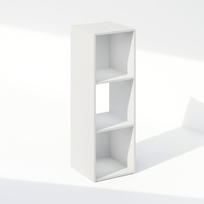 Pelli Cubic Storage Cabinet, Bookcase, Bookshelf, 3-Cube, White