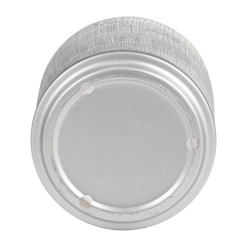 Textured Planter with Saucer, Silver Set