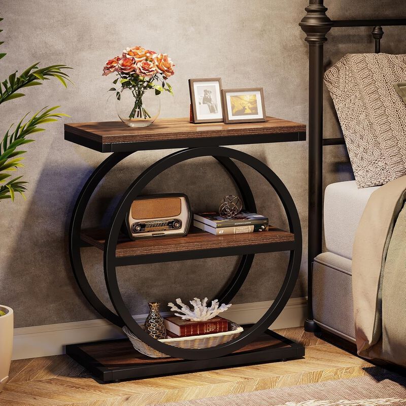 3-Tier End Table - Side Table with Metal Frame image number 3