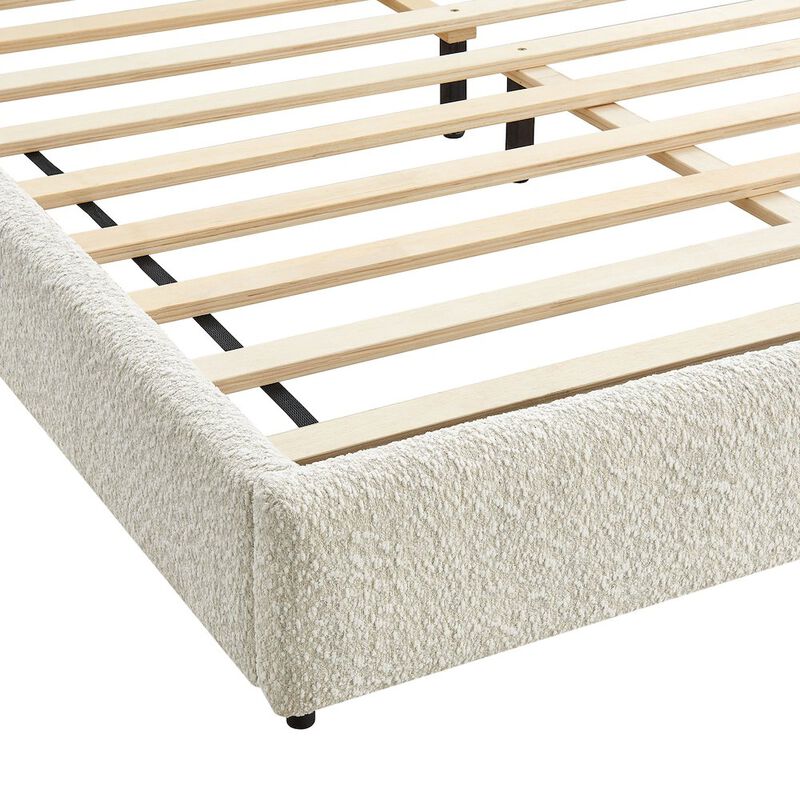 Seluna Boucle Queen Platform Bed image number 7