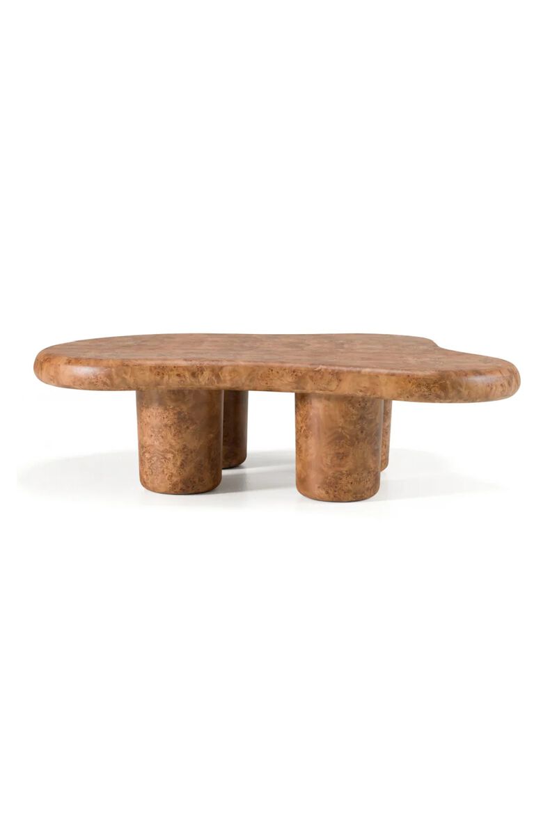 Burl Wood Freeform Coffee Table | OROA Modern Weskan image number 2