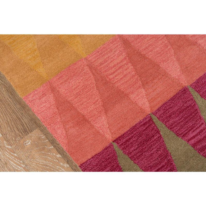 Momeni Contemporary Runner Area Rug, Multi Red, 2'3 X 8' Runner