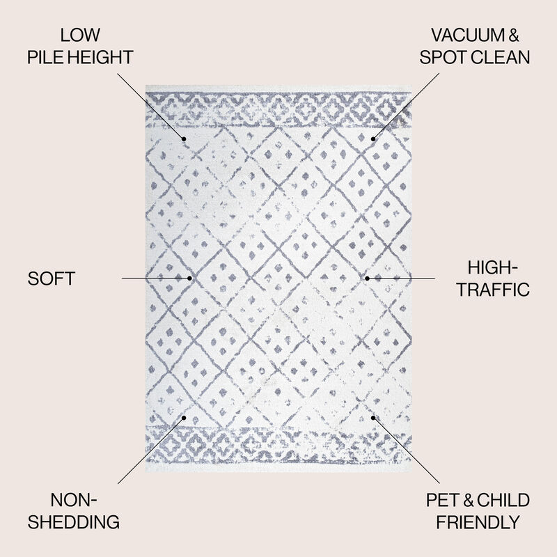 Juba Moroccan Geometric Diamond Area Rug