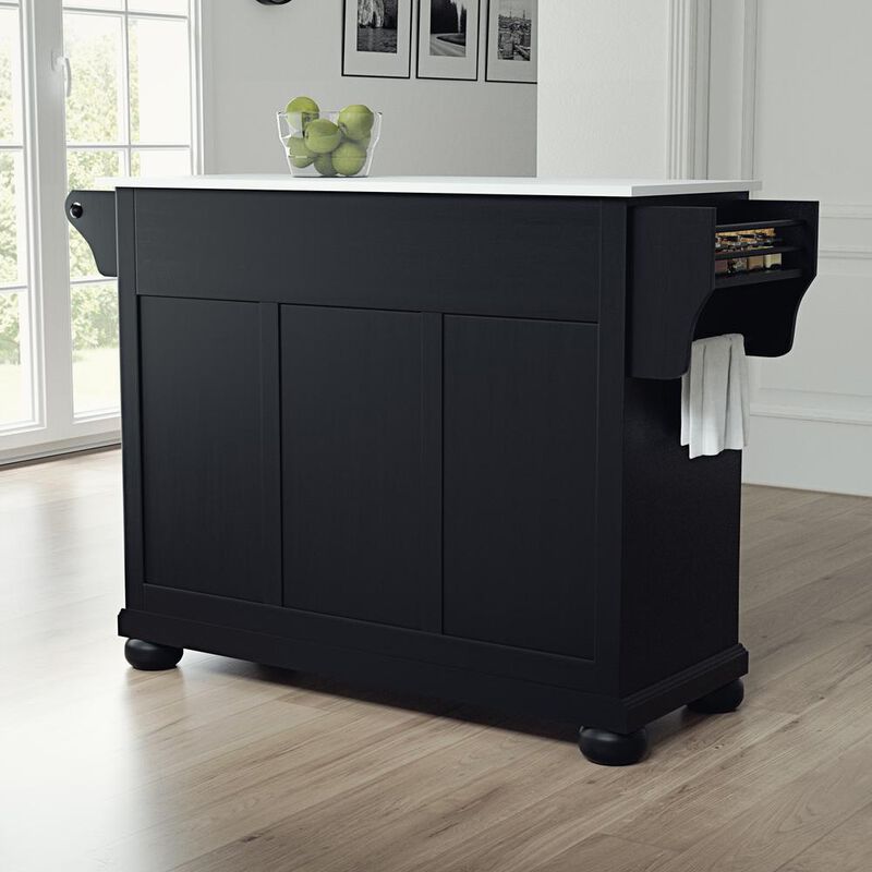 Crosley Furniture Alexandria Stone Top Full Size Kitchen Island/Cart