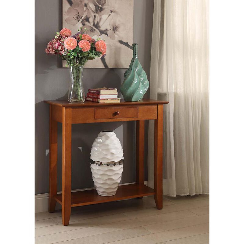 Convience Concept, Inc. American Heritage Hall Table with Drawer and Shelf image number 3