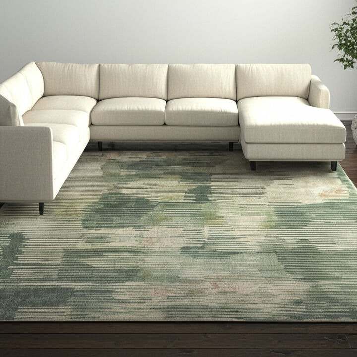 HomeRoots Abstract Distressed Area Rug