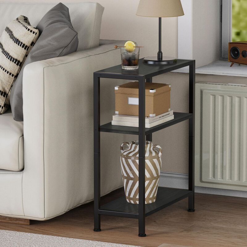 Vantimo 3-Tier Side Table, Small End Table, Sofa Side Table for Narrow Spaces, Slim End Table, Nightstand Table, for Living Room
