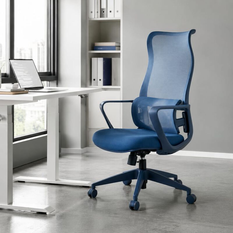 GOODSILO Ergonomic High Back Breathable Mesh Office Chair 350LBS Capacity with Adjustable Lumbar Support Integrated Molded Foam Fireproof Seat Cushion for Home Office image number 2