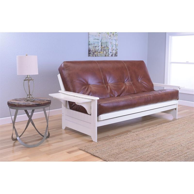 Phoenix Frame-Antique White Finish-Oregon Trail Saddle Mattress