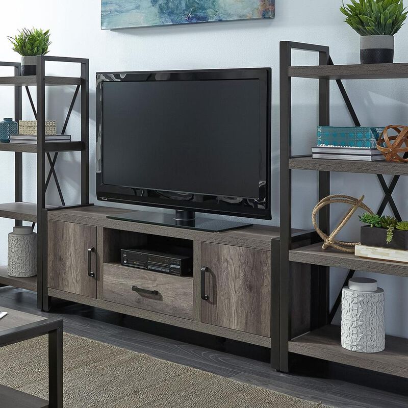 Liberty Furniture Tanners Creek Entertainment Center w Piers in Graystone image number 2