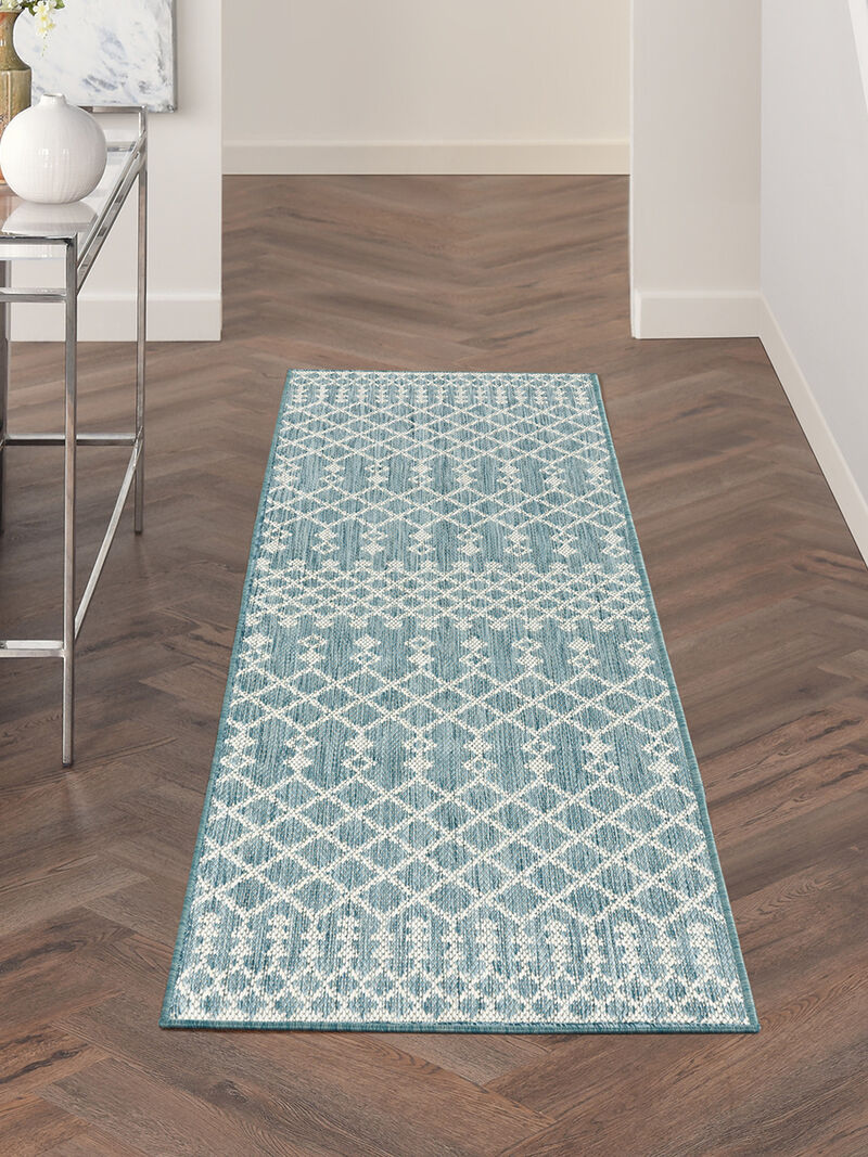 Positano POS02 Aqua 2'2" x 10' Rug image number 6