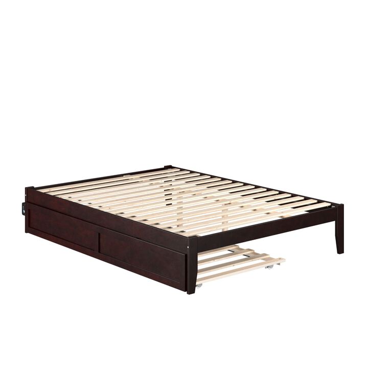 Colorado Queen Bed with Twin Extra Long Trundle in Espresso