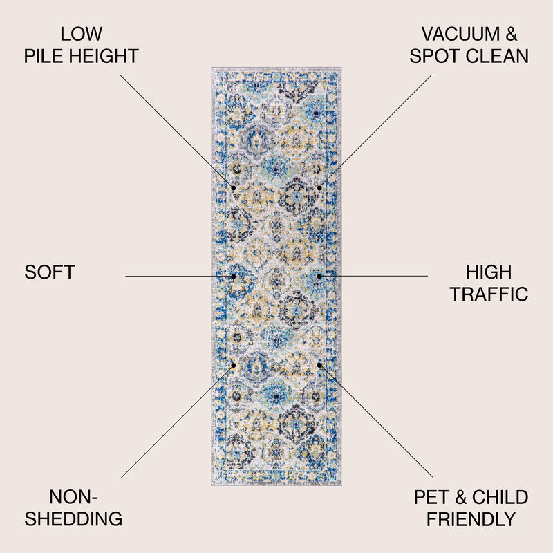 Modern Persian Boho Vintage Trellis Area Rug