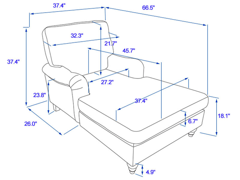 Merax Modern Mid-Century Indoor Chaise Lounge Sleeper Sofa
