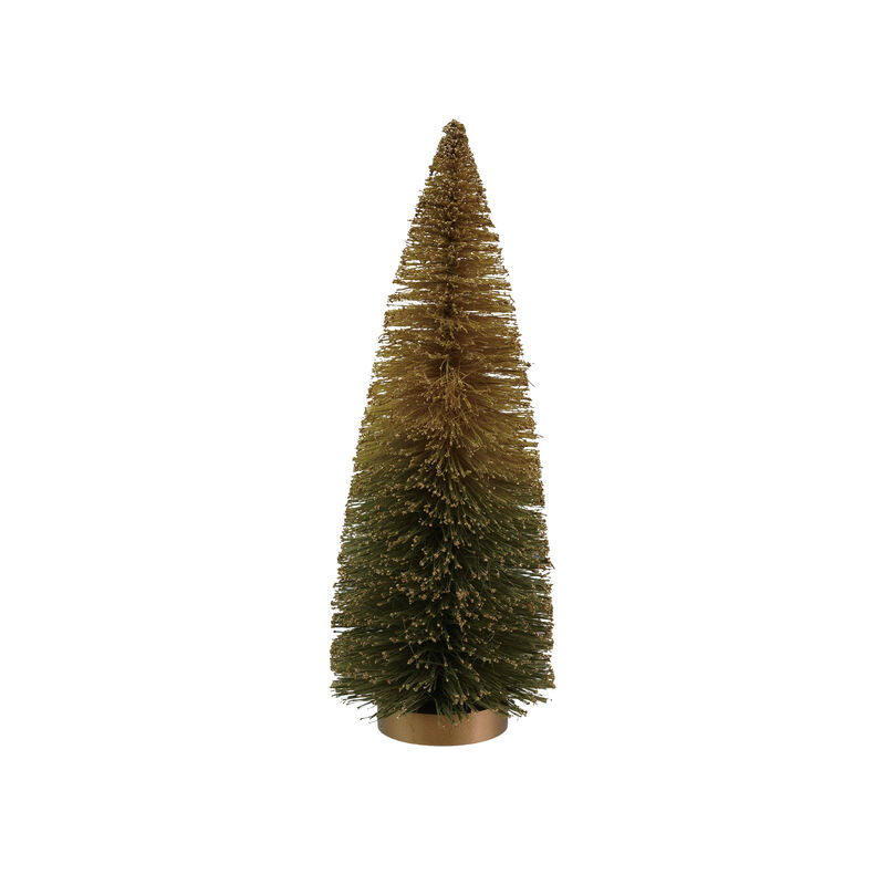 Large Sisal Bottle Brush Tree with Glitter, Green Ombre image number 0