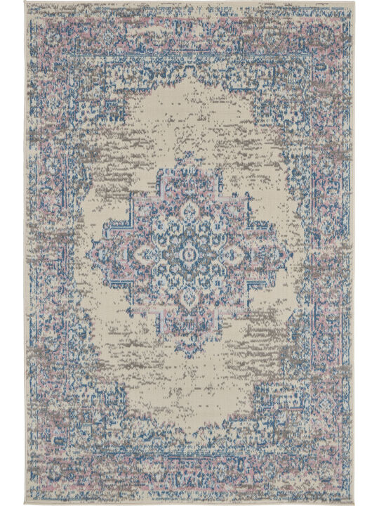 Grafix GRF14 Ivory/Pink 3' x 5' Rug
