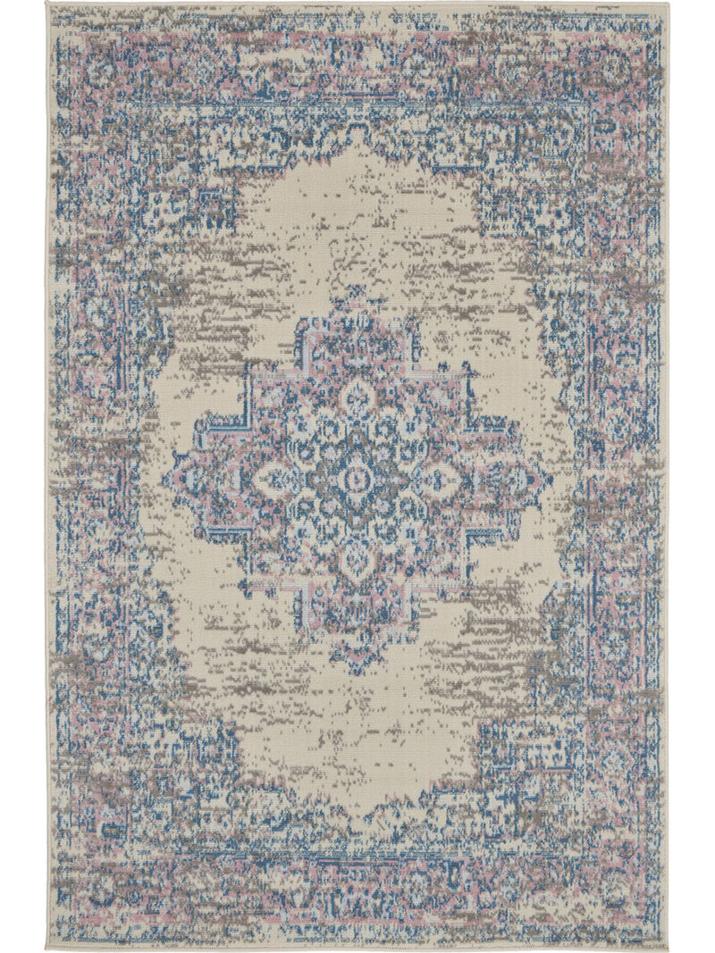 Grafix GRF14 Ivory/Pink 3' x 5' Rug