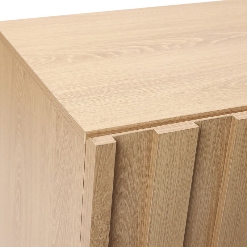 31" Fluted 2-Door Wood Storage Cabinet image number 4