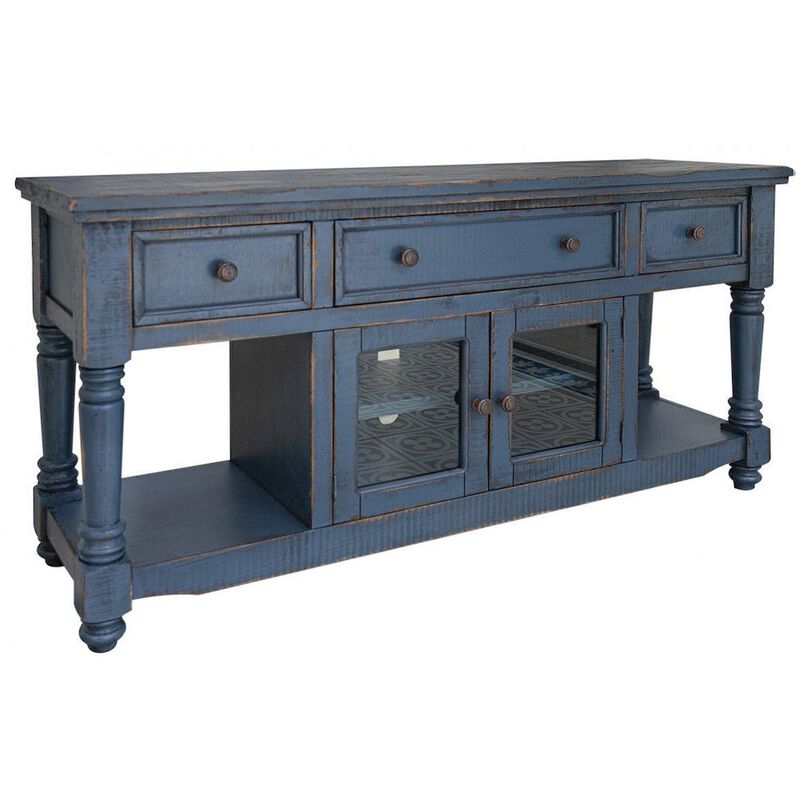 Crafters and Weavers Stonegate 70 TV Stand - Blue