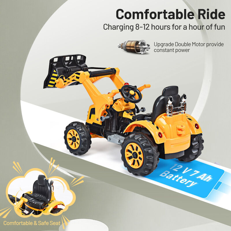 12V Battery Powered Kids Ride-On Dumper Truck for Outdoor Play image number 4