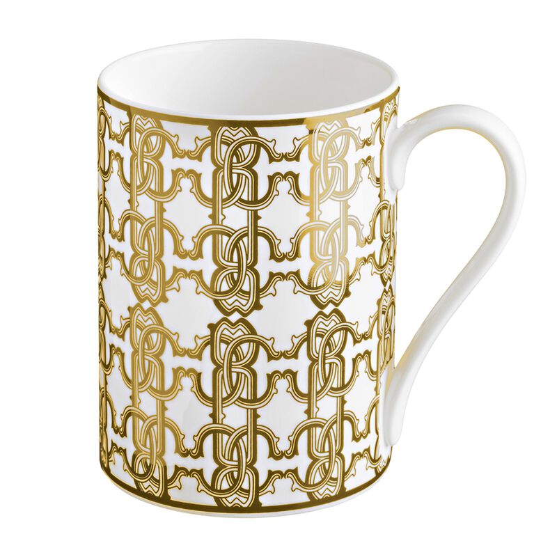 Mug Cup MONOGRAM in Luxury Box Gold diam. 2.5", H 3.3", cap. 12.5 oz image number 0
