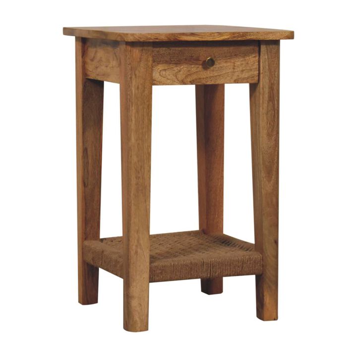 Artisan Furniture Solid Wood Rope End Table