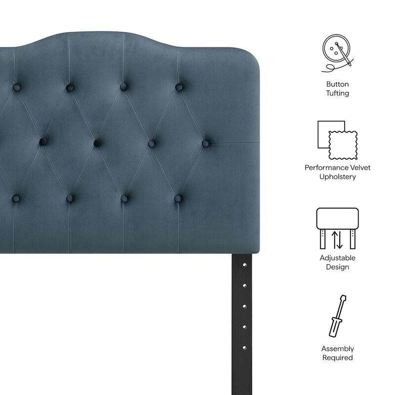 Annabel Stain-Resistant Performance Velvet Twin Headboard image number 2