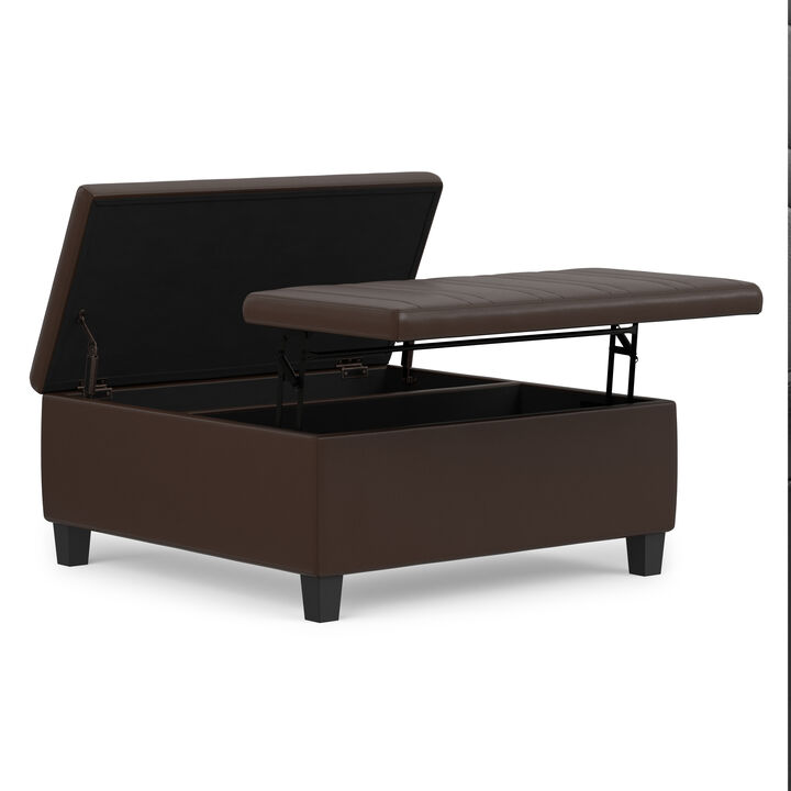 Simpli Home Ellis Coffee Table Storage Ottoman