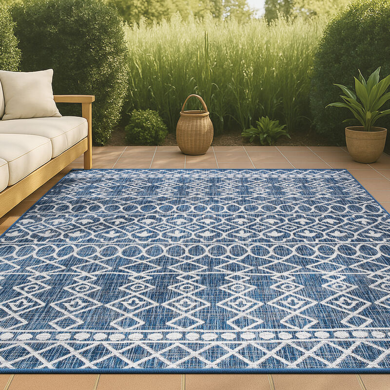 Kafel Tribal Bohemian Indoor/Outdoor Area Rug