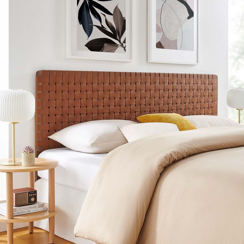 Sparta Weave Vegan Leather King Headboard image number 1