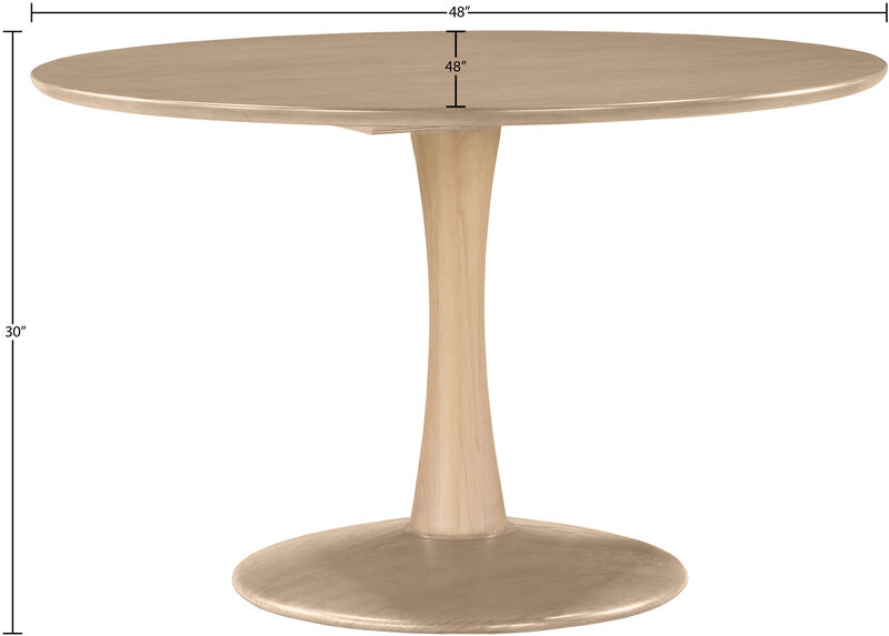 Meridian Furniture Tulip Natural Oak Dining Table image number 5