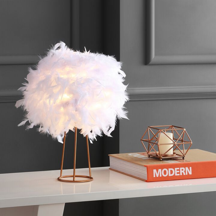 Stork Feather Metal LED Table Lamp