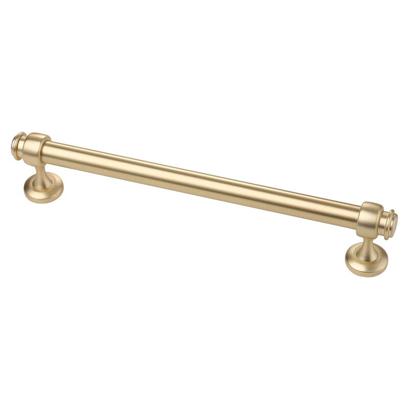 Alzassbg 5 Pack Brushed Gold Cabinet Pulls, 7 Inch(177.8mm) Hole Centers Cabinet Handles Kitchen Hardware Straight Bar for Cabin