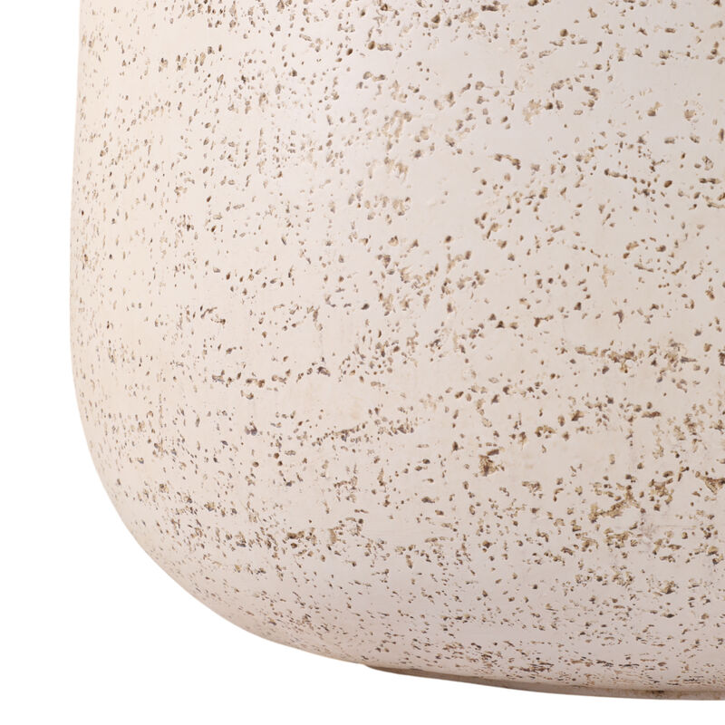 S/3 11/14/18" Resin Cement Texture Planters, Ivory image number 2