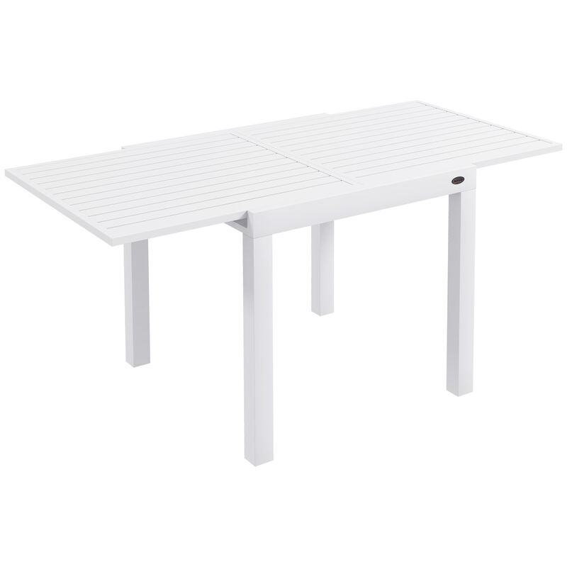 Extendable Patio Dining Table for 4-6 Outdoor Dining Table Gray