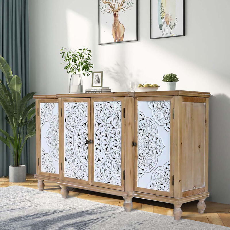 Flofpo Hollow-Carved Accent Sideboard image number 2