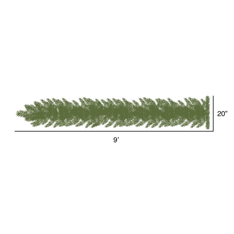Vickerman 9' Camdon Fir Artificial Christmas Garland - Unlit - Faux Holiday Garland - Indoor Seasonal Home Decor - Garland for Mantel and/or Staircase image number 1