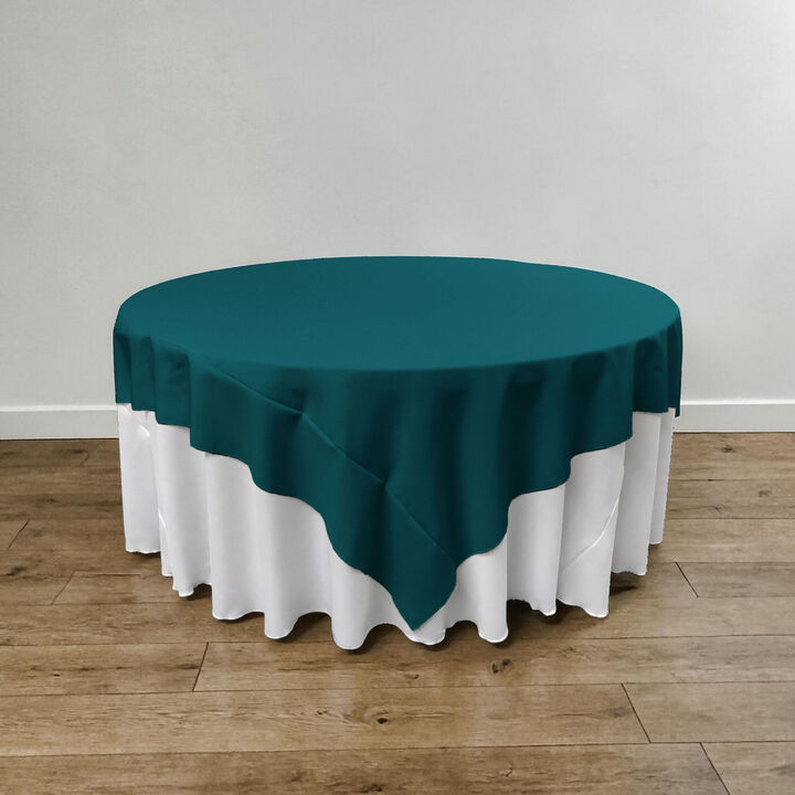 72-Inch Square Table Cover in Polyester Poplin for Kitchen or Parties