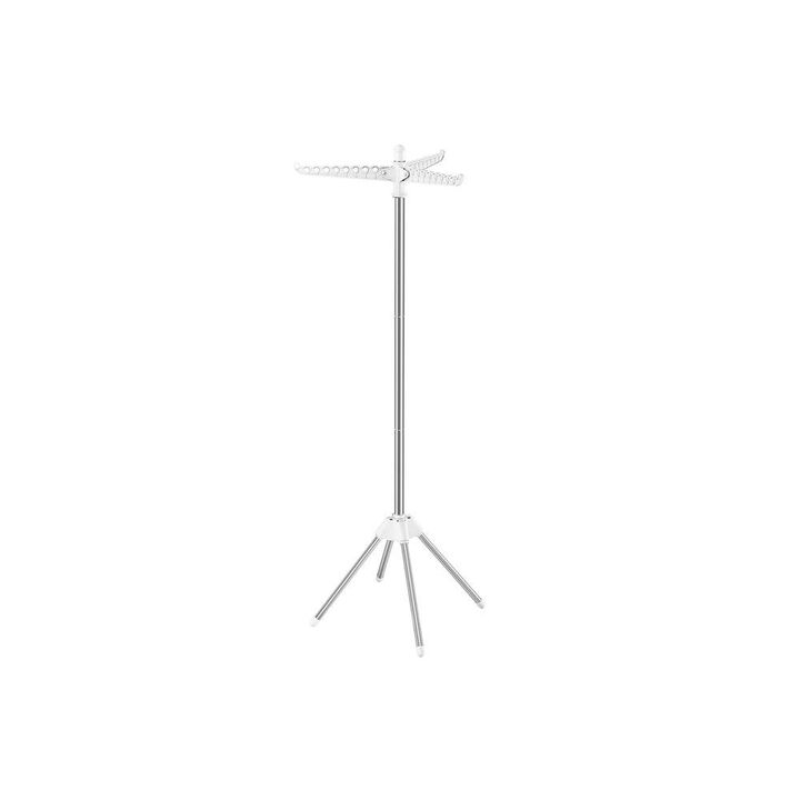 Stainless Steel Clothes Drying Rack with 3 Arms and Foldable Quadripod Frame