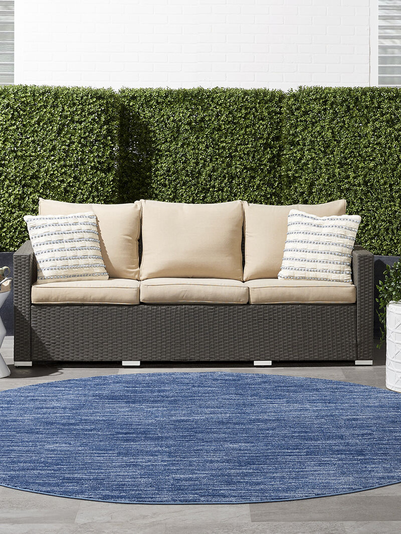 Nourison Essentials NRE01 Navy/Blue 8' x Round Rug