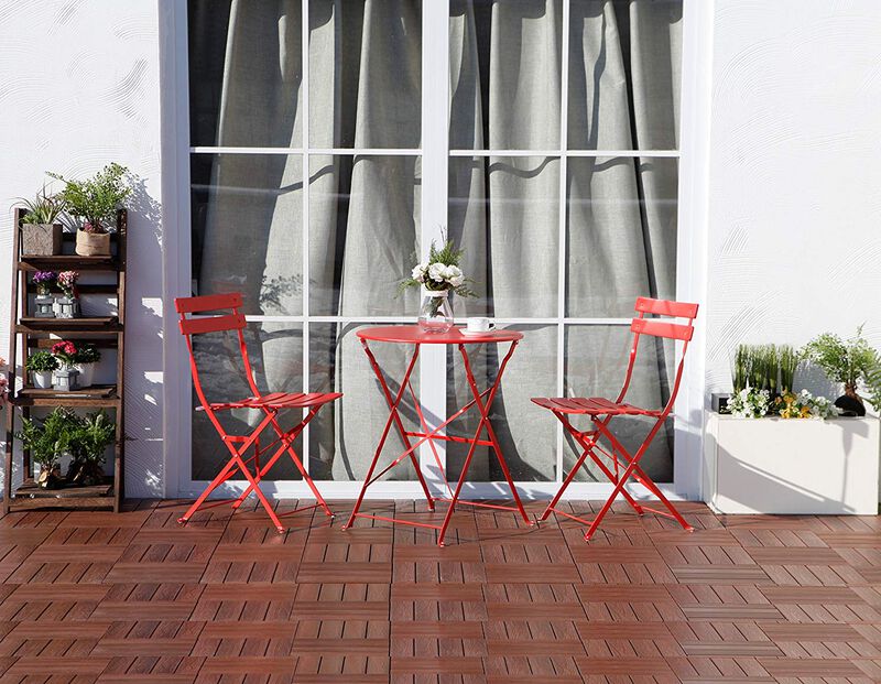 MONDAWE 3-Piece All-Weather Bistro Set - Perfect for Outdoor Dining and Relaxation
