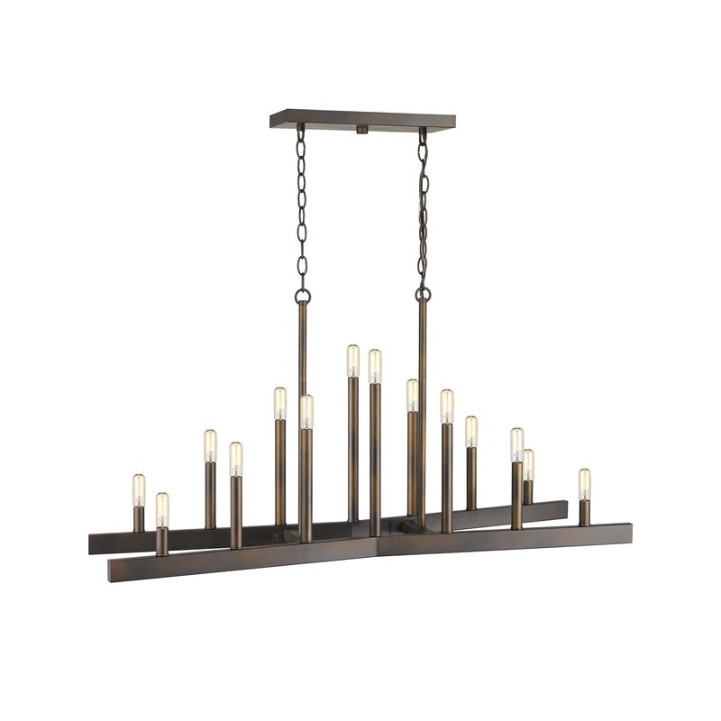 Hivvago Fallon 14-Light Oil-Rubbed Bronze Island Pendant