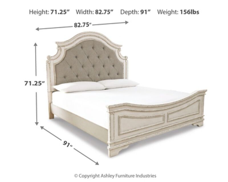 Realyn CailKing Upholstered Panel Bed