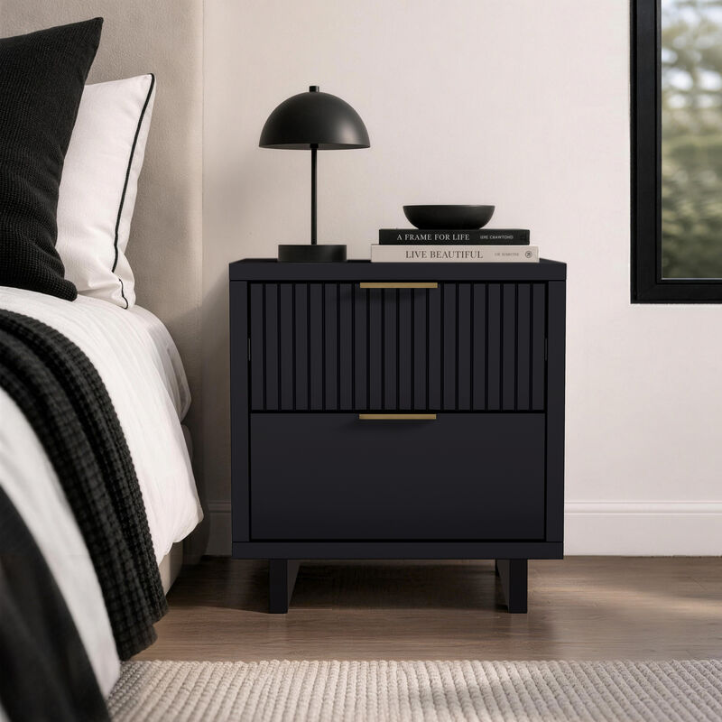 Elara Black Nightstand image number 1