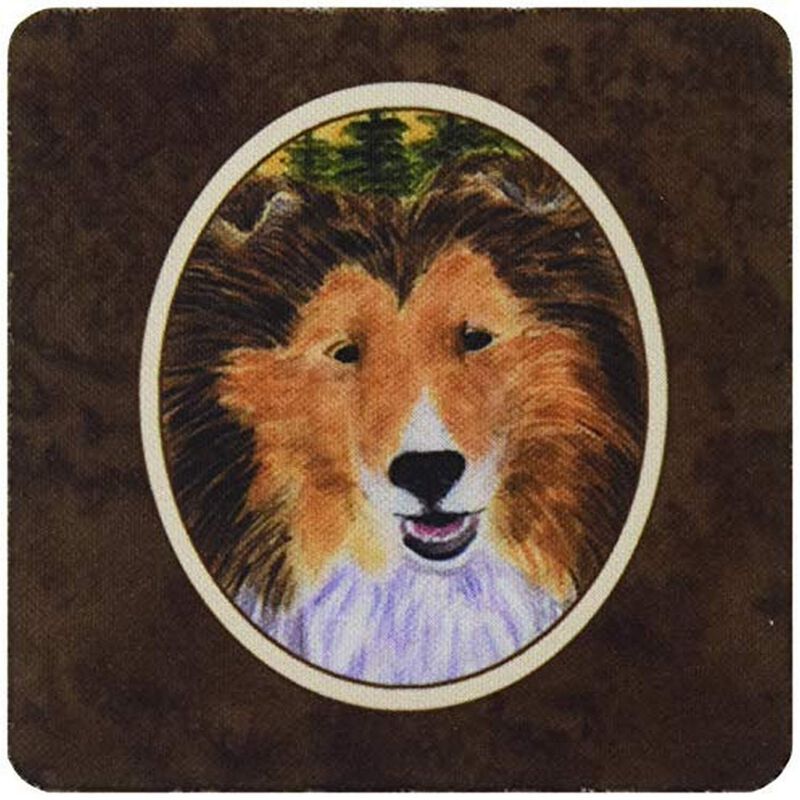 Caroline's Treasures SS8141FC Sheltie Foam Coasters (Set of 4), 3.5 H x 3.5 W, Multicolor