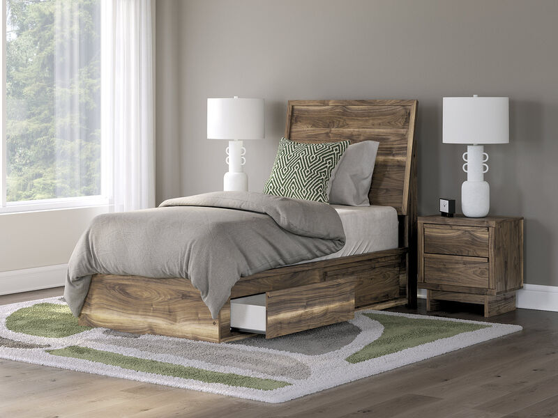 Zadilyn Twin Panel Bed with Storage image number 1