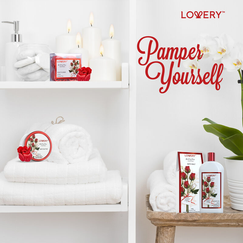 Lovery Mother's Day Spa Gift Basket - Red Rose Scented image number 4