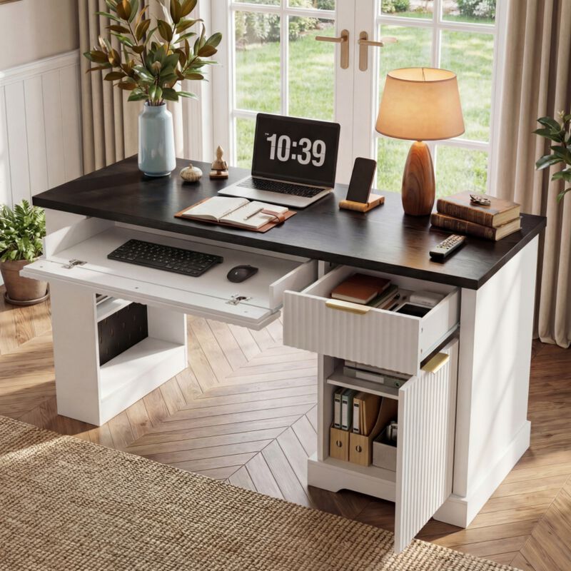 Kinnex Power Outlet Equipped Computer Desk image number 2